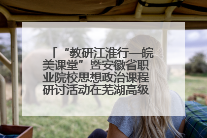 “教研江淮行—皖美课堂”暨安徽省职业院校思想政治课程研讨活动在芜湖高级职业技术学校举行
