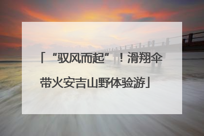 “驭风而起”！滑翔伞带火安吉山野体验游