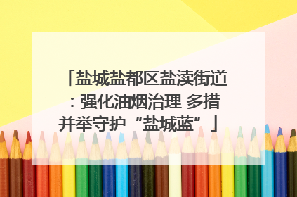 盐城盐都区盐渎街道：强化油烟治理 多措并举守护“盐城蓝”