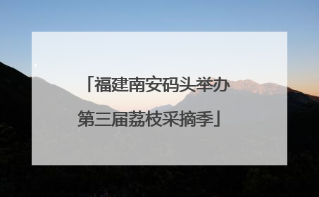 福建南安码头举办第三届荔枝采摘季