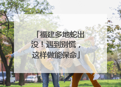 福建多地蛇出没！遇到别慌，这样做能保命