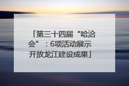 第三十四届“哈洽会”：6项活动展示开放龙江建设成果