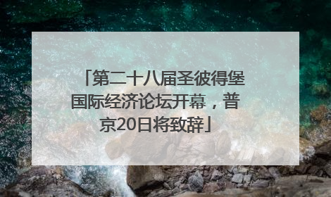 第二十八届圣彼得堡国际经济论坛开幕，普京20日将致辞