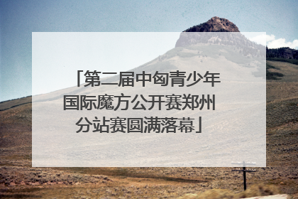 第二届中匈青少年国际魔方公开赛郑州分站赛圆满落幕