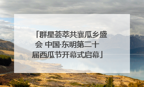 群星荟萃共襄瓜乡盛会 中国·东明第二十届西瓜节开幕式启幕