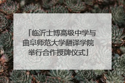 临沂士博高级中学与曲阜师范大学翻译学院举行合作授牌仪式