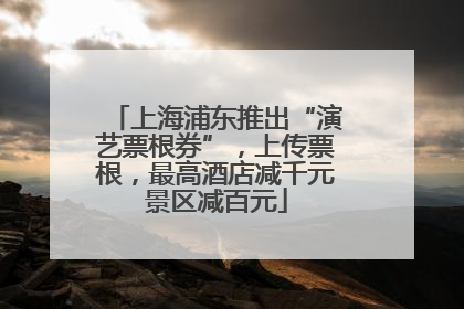 上海浦东推出“演艺票根券”，上传票根，最高酒店减千元景区减百元