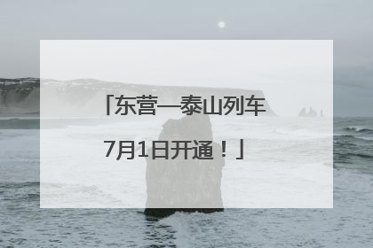 东营—泰山列车7月1日开通！