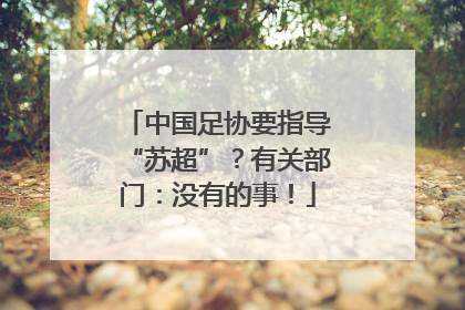 中国足协要指导“苏超”？有关部门：没有的事！