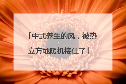 中式养生的风，被热立方地暖机接住了
