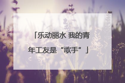 乐动丽水 我的青年工友是“歌手”