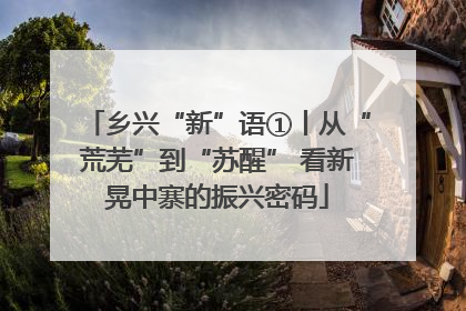 乡兴“新”语①丨从“荒芜”到“苏醒” 看新晃中寨的振兴密码