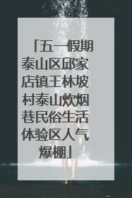 五一假期泰山区邱家店镇王林坡村泰山炊烟巷民俗生活体验区人气爆棚