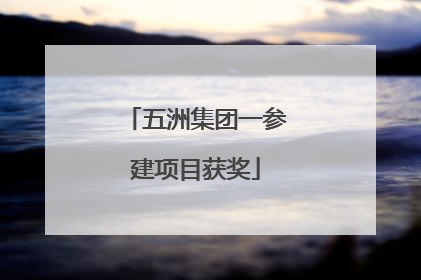 五洲集团一参建项目获奖