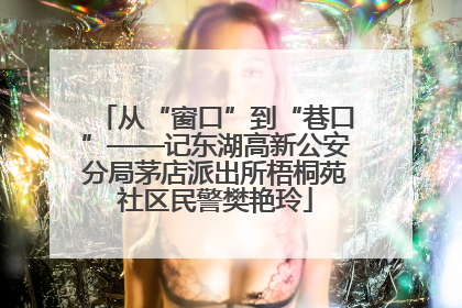 从“窗口”到“巷口”——记东湖高新公安分局茅店派出所梧桐苑社区民警樊艳玲