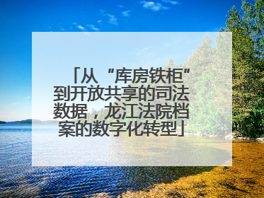 从“库房铁柜”到开放共享的司法数据，龙江法院档案的数字化转型