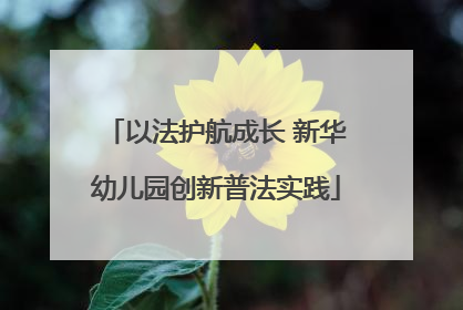 以法护航成长 新华幼儿园创新普法实践