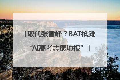 取代张雪峰？BAT抢滩“AI高考志愿填报”
