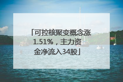 可控核聚变概念涨1.51%，主力资金净流入34股