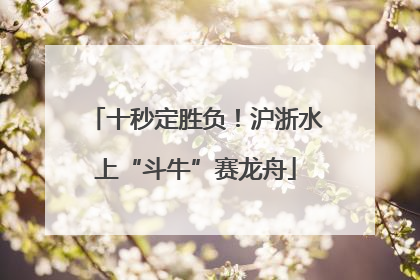 十秒定胜负！沪浙水上“斗牛”赛龙舟