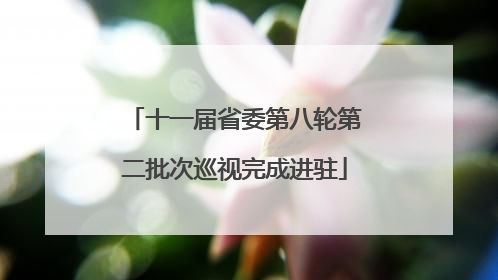 十一届省委第八轮第二批次巡视完成进驻