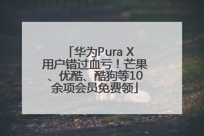 华为Pura X用户错过血亏！芒果、优酷、酷狗等10余项会员免费领