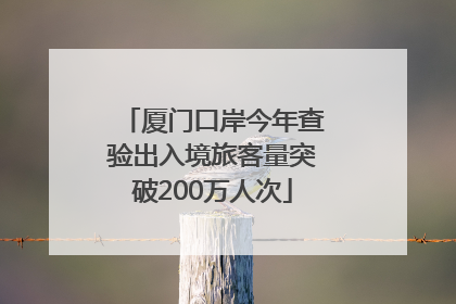 厦门口岸今年查验出入境旅客量突破200万人次