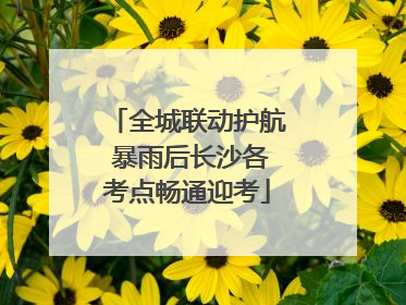 全城联动护航 暴雨后长沙各考点畅通迎考