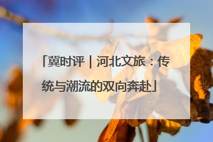 冀时评｜河北文旅：传统与潮流的双向奔赴