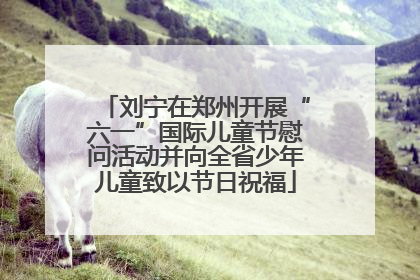 刘宁在郑州开展“六一”国际儿童节慰问活动并向全省少年儿童致以节日祝福
