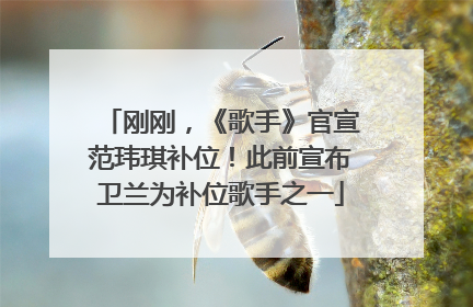 刚刚，《歌手》官宣范玮琪补位！此前宣布卫兰为补位歌手之一
