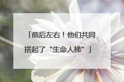 前后左右！他们共同搭起了“生命人梯”