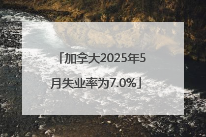 加拿大2025年5月失业率为7.0%