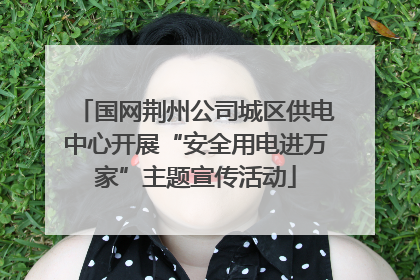国网荆州公司城区供电中心开展“安全用电进万家”主题宣传活动