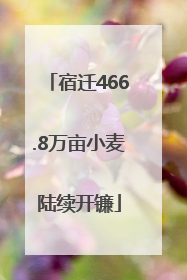 宿迁466.8万亩小麦陆续开镰
