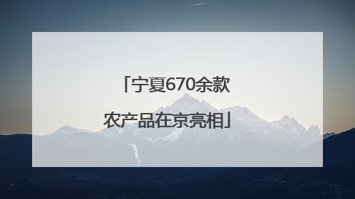 宁夏670余款农产品在京亮相