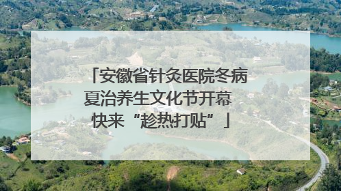 安徽省针灸医院冬病夏治养生文化节开幕 快来“趁热打贴”
