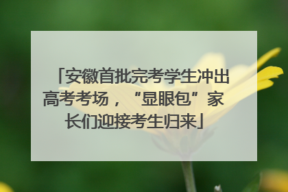 安徽首批完考学生冲出高考考场，“显眼包”家长们迎接考生归来