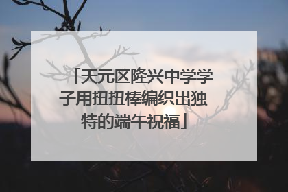 天元区隆兴中学学子用扭扭棒编织出独特的端午祝福