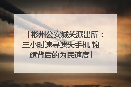 彬州公安城关派出所：三小时速寻遗失手机 锦旗背后的为民速度
