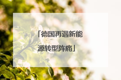 德国再遇新能源转型阵痛