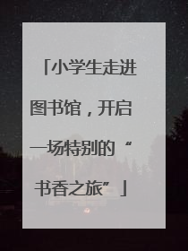 小学生走进图书馆，开启一场特别的“书香之旅”