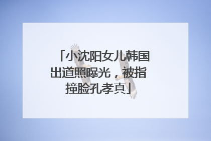 小沈阳女儿韩国出道照曝光，被指撞脸孔孝真