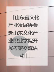 山东省文化产业发展协会赴山东文化产业职业学院开展考察交流活动