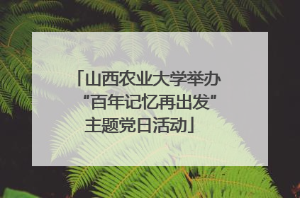 山西农业大学举办“百年记忆再出发”主题党日活动