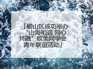 崂山区成功举办“山海相遇 同心共融”欧美同学会青年联谊活动