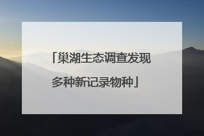 巢湖生态调查发现多种新记录物种
