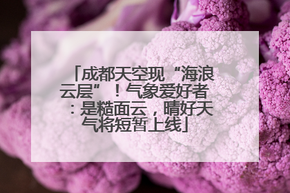 成都天空现“海浪云层”！气象爱好者：是糙面云，晴好天气将短暂上线