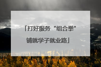 打好服务“组合拳” 铺就学子就业路