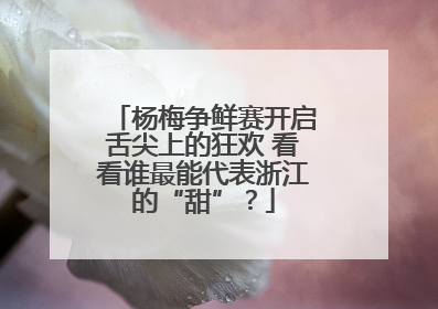 杨梅争鲜赛开启舌尖上的狂欢 看看谁最能代表浙江的“甜”？